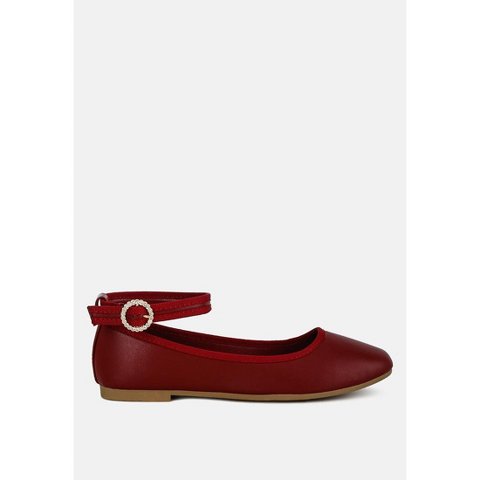 Обувь London Rag Womens Danseur Ankle Strap Detail Ballet Flats 8