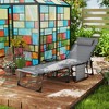 Outsunny Folding Chaise Lounge Chair Outdoor Tanning Chair with 5-Level Adjustable Back, Side Table, Pillow, Pocket for Yard, Beach, Pool - 3 of 4