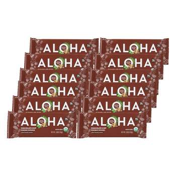 Aloha Organic Chocolate Chips Cookie Dough Plant-Based Protein Bar - 12 bars, 1.98 oz