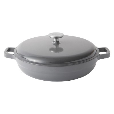 BergHOFF GEM 11" Cast Iron Covered Sauté Pan 3.9 Qt, Gray