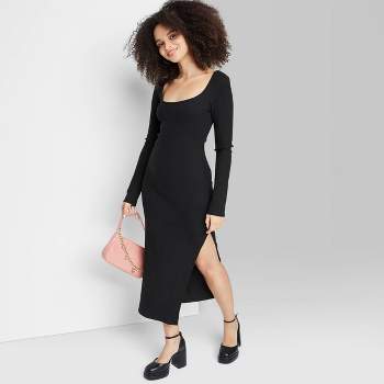 Wild Fable Women's Plus Size Sleeveless Convertible Knit Bodycon Dress  Black 1X - ShopStyle