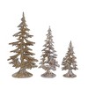 Ganz 12.75 In White-Washed Layered Tree Set Carved Wood-Look Tree Sculptures - 2 of 3