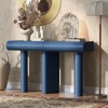 Modern Painted Entryway Table with 2 Curved Drawers, Space-Saving Geometric Leg Sofa Table for Living Room, Bedroom, Foyer, Small Apartments - 2 of 4