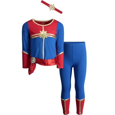 Marvel Avengers Girls Cosplay T-Shirt Leggings and Headband 3 Piece Set Little Kid to Big Kid