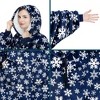PAVILIA Wearable Blanket Hoodie Adults, Faux Shearling Cozy Oversized Hooded Sweatshirt, Warm Fleece Two Pockets - 2 of 4