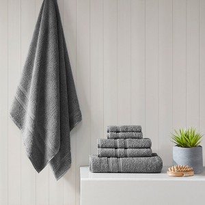6Pcs 100% Turkish Cotton Solid Towel Set, Heavyweight Ultra Soft & Plush Highly Absorbent Towel - 1 of 4