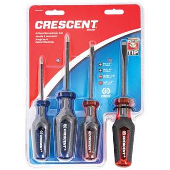 Crescent Assorted Phillips/Slotted Diamond Coated Screwdriver Set 4 pc