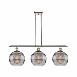 Rochester - 3 Light Stem Hung Island In Industrial Style-12.13 Inches Tall and 36.5 Inches Wide - 1 of 1