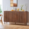 Resenkos 59.4" Sideboard Buffet with Doors, Stylish Storage Cabinet for Dining Room or Living Space, White Rustic Brown - 4 of 4