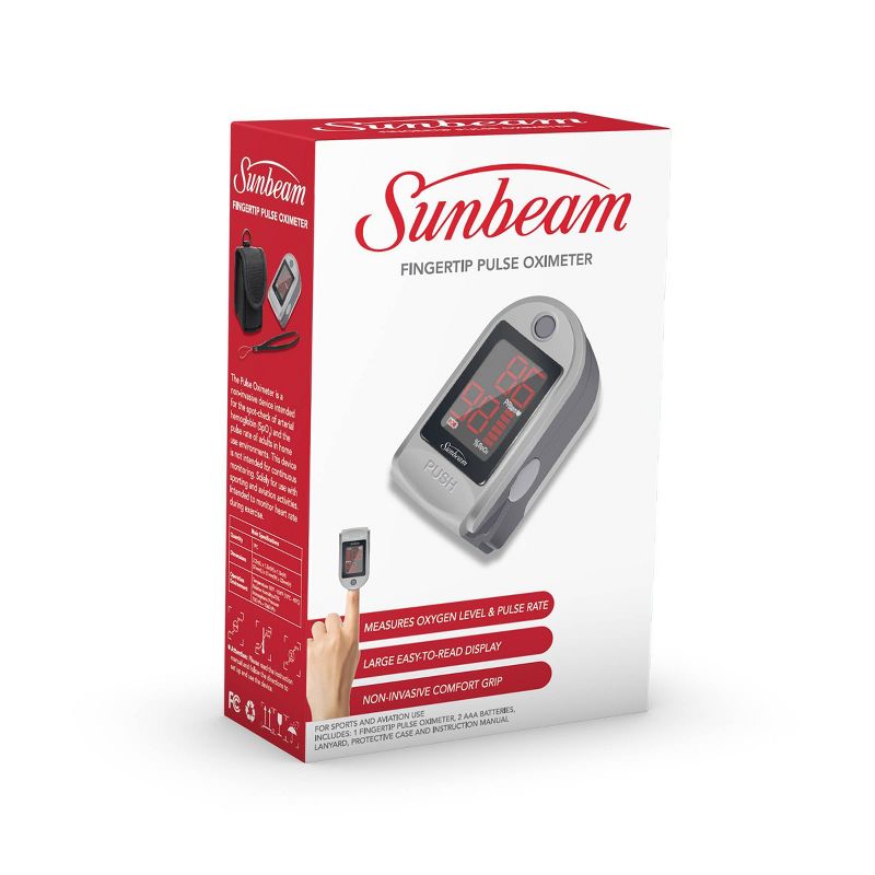 Sunbeam Portable Fingertip Pulse Oximeter, 2 of 8