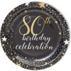 Sparkle and Bash 80 Pack 80th Birthday Party Disposable Paper Plates 9 Inches - image 3 of 4