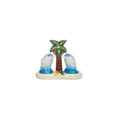 Beachcombers Dolphin Salt & Pepper Set With Caddy