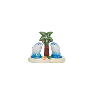 Beachcombers Dolphin Salt & Pepper Set With Caddy - 1 of 2