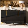 Light Luxury Storage Cabinet, Accent Cabinet With 4 Doors And Adjustable Shelves, Cabinet For Living Room-Cuddlewood - 2 of 4
