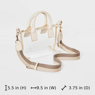 Universal Thread Foundational Mini Crossbody Tote - Universal Thread™ Cream/Clear — фото 6