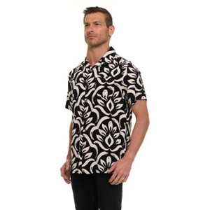 Canada Weather Gear Men’s Printed Rayon Camp Collar Shirt - Soft Feel, Moisture-Wicking, Easy Care - 1 of 4