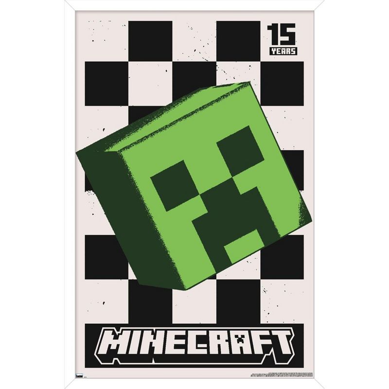 Trends International Minecraft: 15th Anniversary - Posterized Creeper Framed Wall Poster Prints, 1 of 7
