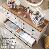 Dresser for Bedroom, Farmhouse Wood Rustic Wide Chest of Drawers, Storage Dressers Organizer for Bedroom, Living Room, Hallway - 3 of 4