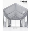 13x20 Foot Heavy Duty Carport Canopy, All-Weather Shelter with Removable Sidewalls, Front/Rear Doors, Includes Sandbags, for Vehicles & Equipment - 4 of 4