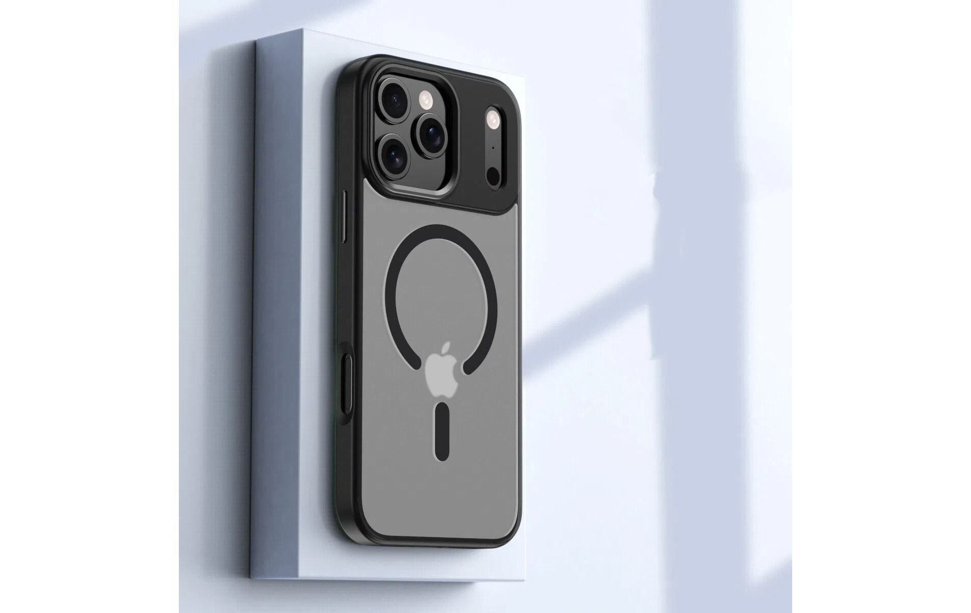 Clotth Skin-feel Magnetic Case for iPhone 17 Pro Max - Transparent Anti-Fall Protective Case for Apple iPhone