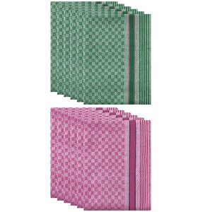 Unique Bargains 100% Cotton Soft Waffle Weave Absorbent Kitchen Dishcloths 15x25 Inches - 1 of 4