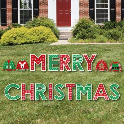 Big Dot of Happiness Ugly Sweater - Yard Sign Outdoor Lawn Decorations - Holiday and Christmas Party Yard Signs - Merry Christmas