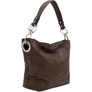 Hobo Shoulder Bag with Big Snap Hook Hardware - 1 of 4