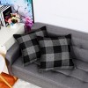 PiccoCasa Buffalo Check Plaid Throw Pillow Covers Farmhouse Decors Square Pillow Covers 2 Pcs - 4 of 4