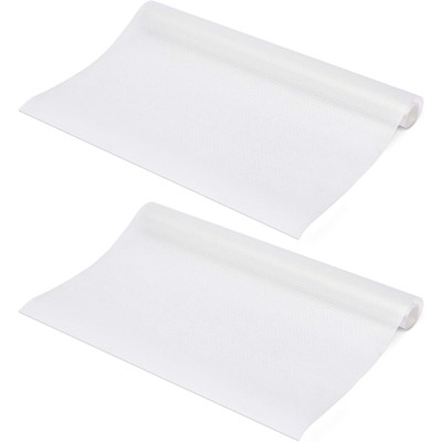 Okuna Outpost 2 Pack White Shelf Drawer Liners for Kitchen (17.7 x 59 in)