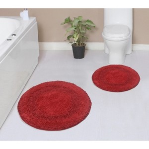 Radiant Bathroom Rugs Set, Washable Rug, Thick Extra Soft and Absorbent bath Rug, Bath Mat Set, Bath Floor Mat Non-Slip, 2 Pcs Set(22+30), Red - 1 of 4