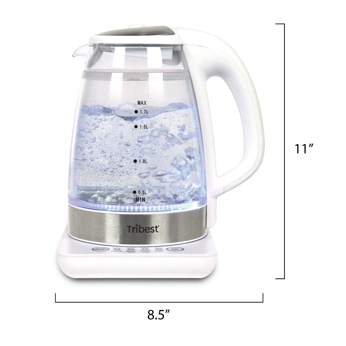 Tribest Raw Tea Kettle Glass Electric Brewing System – White - thumbnail 8
