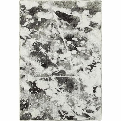 Oriental Weavers Evolution 8035B Charcoal/ White Indoor Area Rug - 1'10" x 3'2"