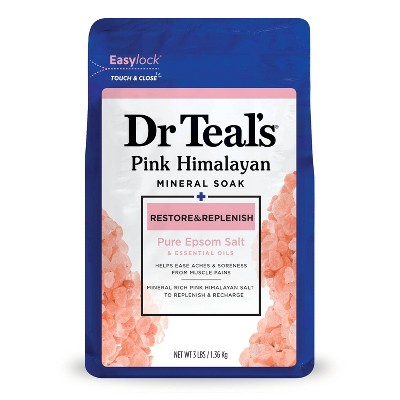 Dr Teal&#39;s Restore &#38; Replenish Bergamot Orange Pink Himalayan Mineral Salt - 3lb