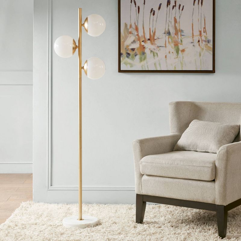 Holloway Floor Lamp (Includes LED Light Bulb) White/Gold, 3 of 7