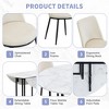 ChicFurnit Dining Sets Extendable Round Table Set with Faux Marble Top Chairs for Kitchen Dining Room, Beige and White, 28.25"*21.63"*19.88" - 4 of 4