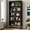 Hommoo 70.8” Bookcase, Large Bookshelf Organizer with 5-Tier Storage Shelves with LED Lights powered by USB - 2 of 4