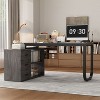 FUFU&GAGA Adjustable L Shaped Study Table Storage Drawers - 2 of 4