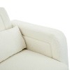 Gulches Cream White Teddy Velvet Accent Rocking Chair, Plush Upholstered Chair with Curved Back & Pillow, Sturdy Wooden Base for Living Room & Nursery - 3 of 4