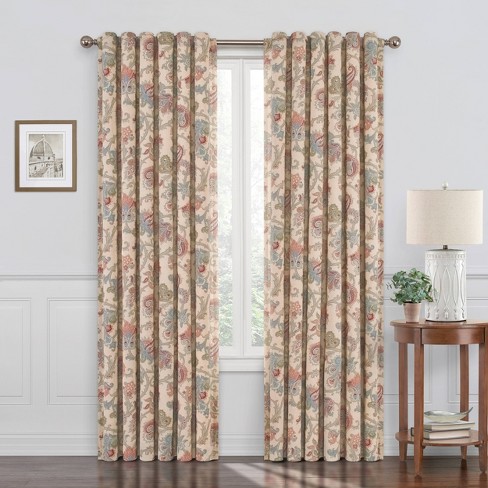 63 X52 Arezzo Light Filetring Window Curtain Brown Blue Waverly