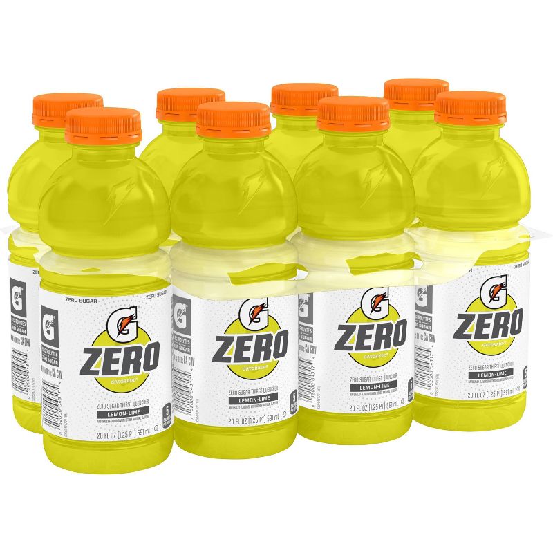 Gatorade G Zero Lemon Lime Sports Drink - 8pk/20 fl oz Bottles, 3 of 7