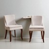 Upholstered Dining Chairs Set of 2, Chenille Fabric Accent Chairs with Double-Layer Cushion, Mid Backrest, Rivet Trim for Dining Room - 3 of 4
