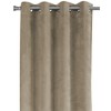 MAYEERTY Curtain Panel Beige Velvet Room Darking for Living Room Bedroom Modern 54"x95" 2pcs - 3 of 4
