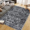 Area Rugs for Living Room Machine Washable Rugs, Non-Slip, Stain Resistant Soft Boho Vintage Carpet Low Pile Thin Rugs for Bedroom - 2 of 4