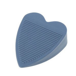 Unique Bargains Door Stop Heart-Shaped Door Stopper PU Rubber Bluish 3.78"x3.03"x1.1" 1 Pc - 1 of 4