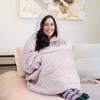 Catalonia Women's Blanket Hoodie Sweatshirt, Cozy Comfortable Fluffy Soft Fleece Lounging Pullover, Warm Fleece Hooded with Pockets Gift for Adult - 2 of 4