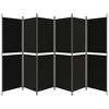 vidaXL 6-Panel Room Divider Black 118.1"x70.9" Fabric - 4 of 4