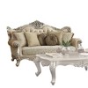 88" Bentley Sofa Fabric/Champagne - Acme Furniture: Victorian-Inspired, Tufted, Rolled Arms - 3 of 4