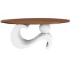 NicBex Industrial Nesting Coffee Table Set, 2-Piece Black Oval and Round Side Table Set for Living Room, Large 47.24", Small 19.69" - 3 of 4