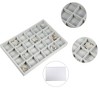 Unique Bargains 24 Grid Jewelry Tray Stackable Tray Showcase for Rings Earrings Necklace Bracelet Pendants 1 Pc - 3 of 4