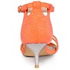 Allegra K Women's Stiletto Kitten Heels Glitter Heel Sandals - 3 of 4